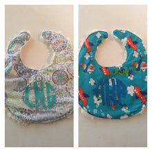 monogram baby bib